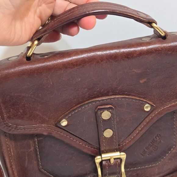 J.W. Hulme Satchel American Heritage Leather Purse Shoulder Top Handle Crossbody - Picture 3 of 11